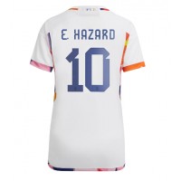 Camiseta Bélgica Eden Hazard #10 Segunda Equipación Replica Mundial 2022 para mujer mangas cortas